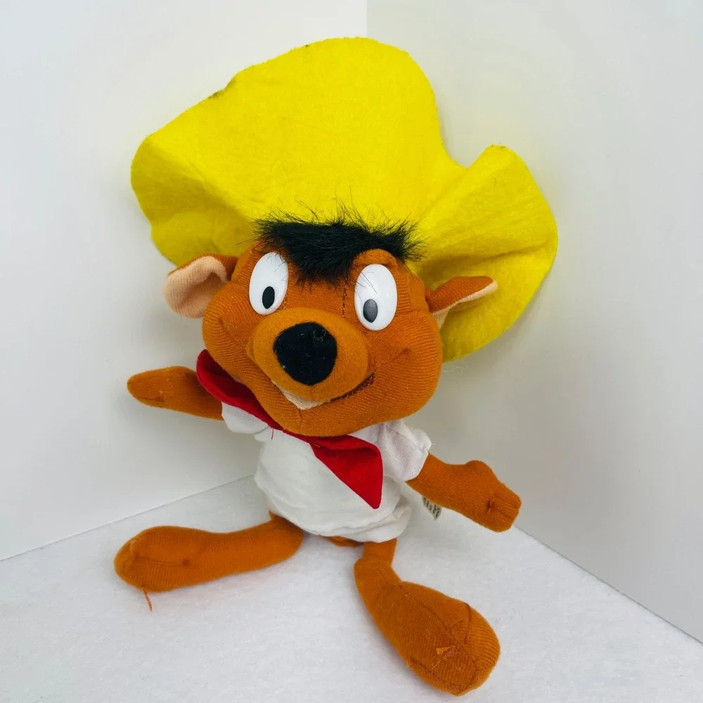 Vintage Looney Tunes Speedy Gonzales Plush Toy 11 Inch Yellow Sombrero Mouse